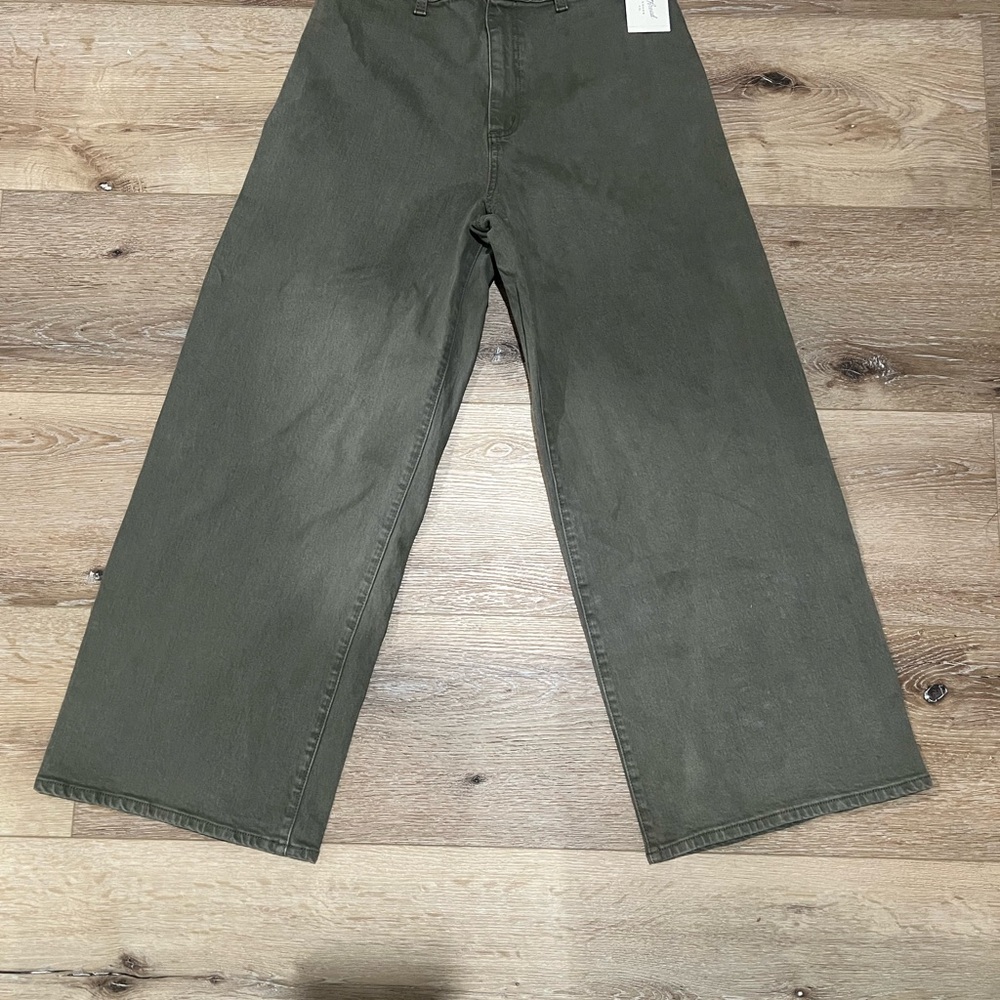 Universal Thread High Rise Wide Leg Jeans - Olive Green